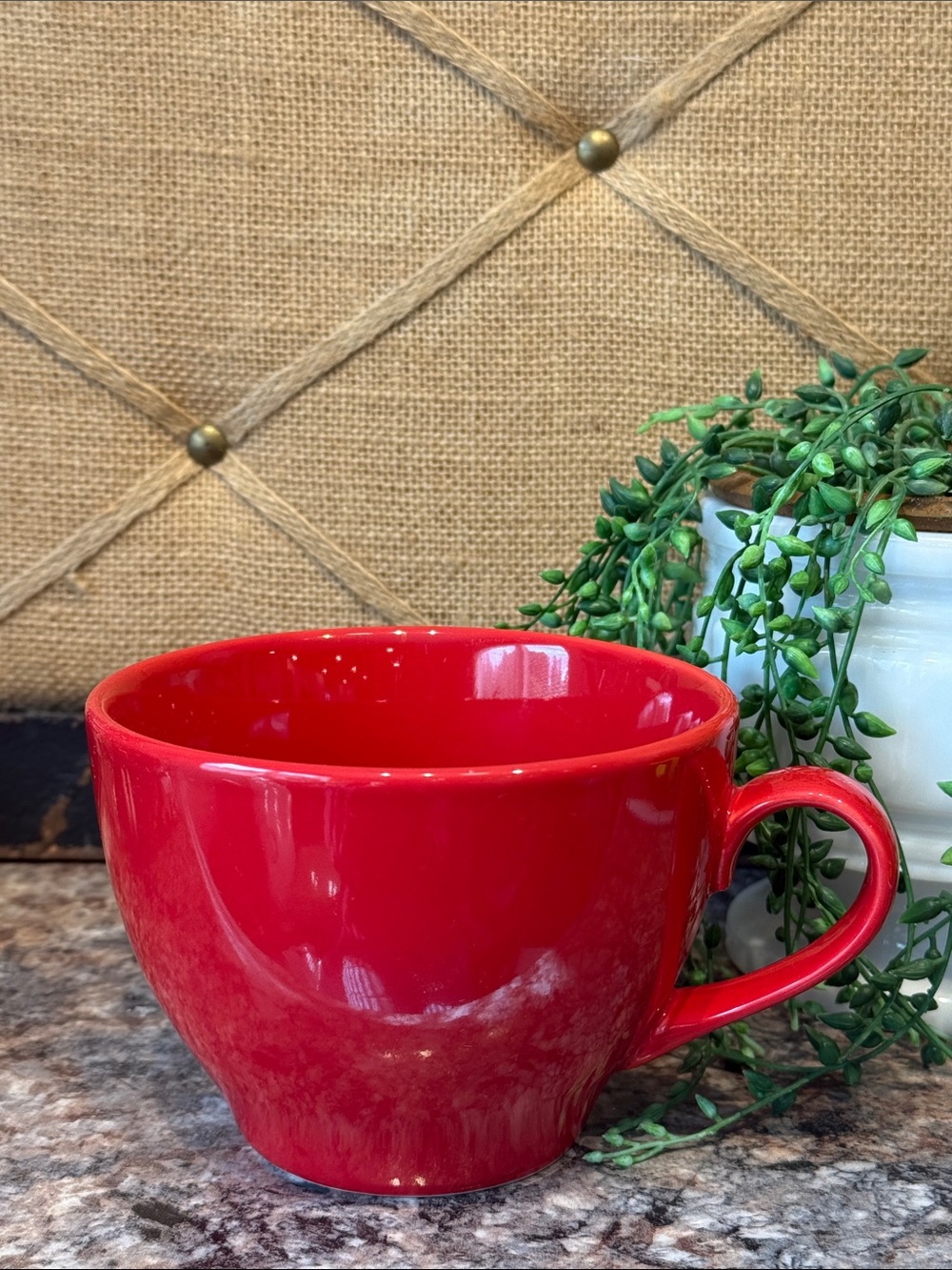 Cost Plus World Market Red Ceramic Mug